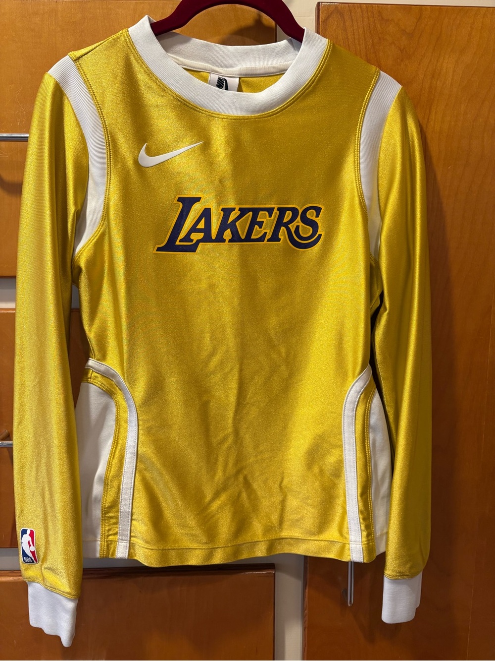 Nike X Ambush Mineral Gold Lakers Long Sleeve Pullover Jersey Small NWOT